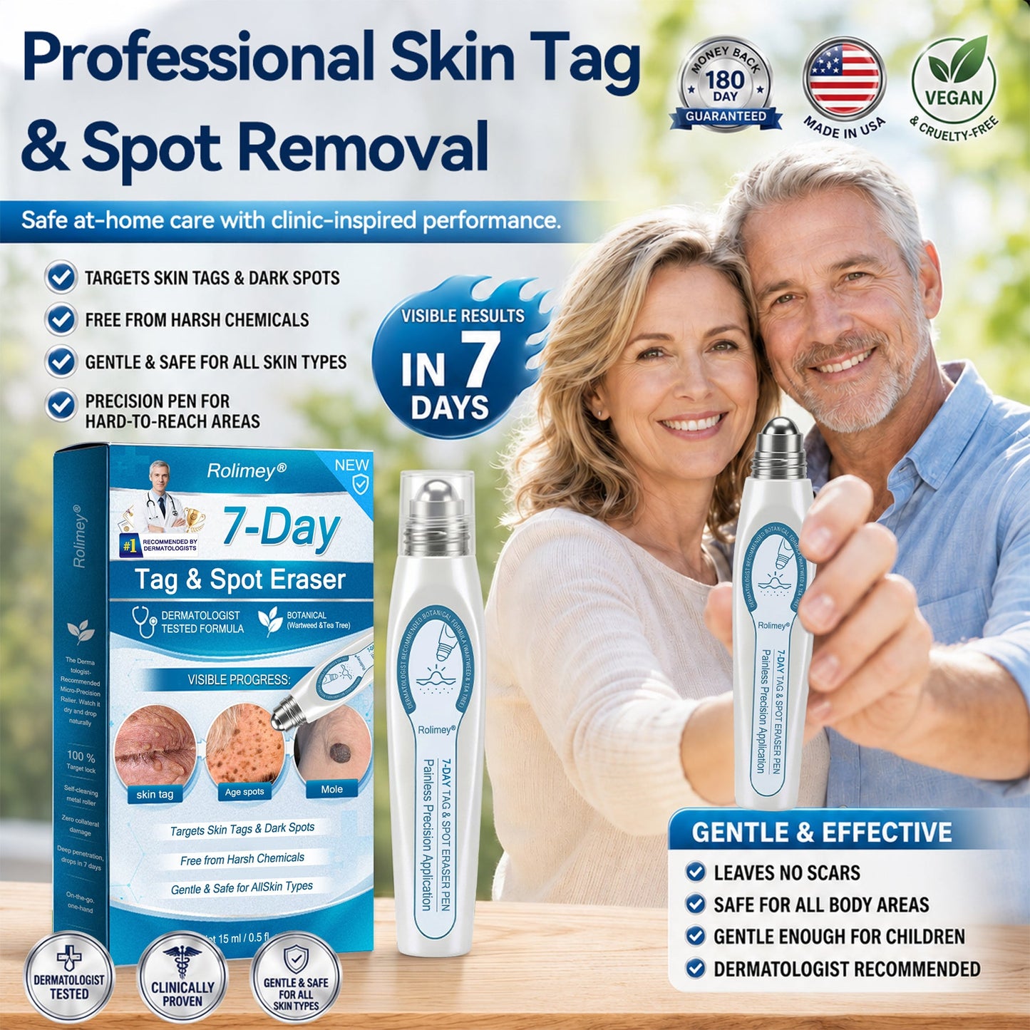 🌟Official Brand Shop | Rolimey® 7-Day Roll-On for Skin Spots and Skin Tags – Pain-Free & Scar-Free