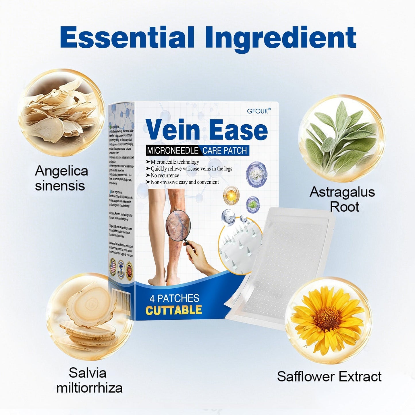 👨‍⚕️GFOUK® VeinEase Microneedle Care Patch⚡Instant Relief, Long-Term Results