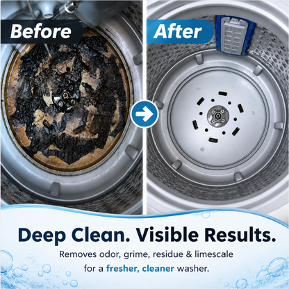 Washing Machine Cleaner Tablets – Deep Foaming Washer Cleaner for Odor, Grime & Hard Water Build-Up