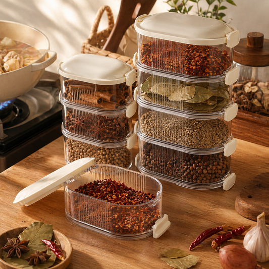 kravenia® Multi-Layer Stackable Spice Organizer with Moisture Protection