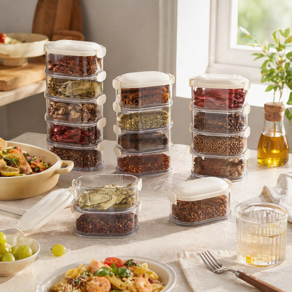 kravenia® Multi-Layer Stackable Spice Organizer with Moisture Protection