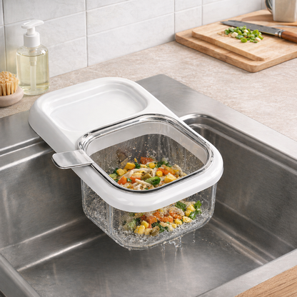 kravenia® Sink Strainer Basket – Clean, Drain & Organize in One